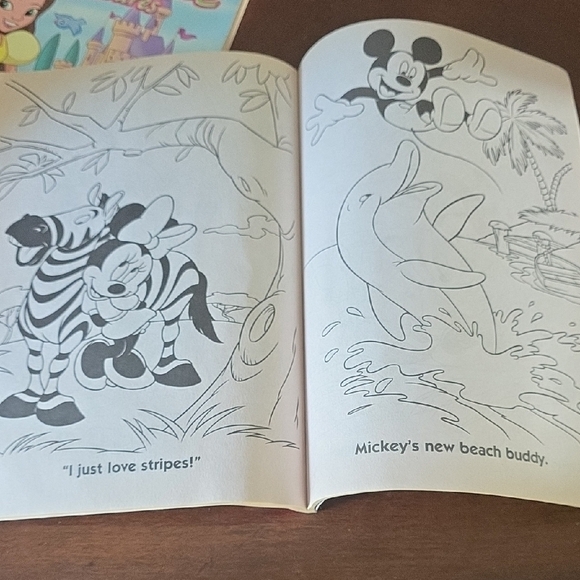 (J40) Disney Mickey Mouse Big Fun, Fairy Tale Coloring Books - Picture 4 of 4